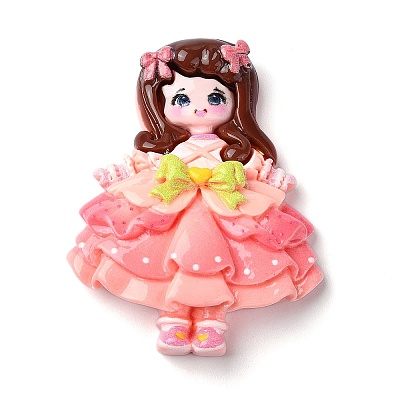 Cartoon Girls Opaque Resin Decoden Cabochons RESI-S392-05A-01-1