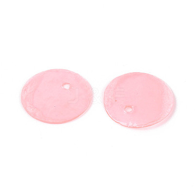Spray Painted Natural Capiz Shell Disc Charms BSHE-T014-02A-1