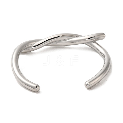 Non-Tarnish 304 Stainless Steel Wire Wrap Cuff Bangles BJEW-Q773-06C-P-1