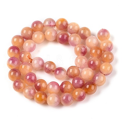 Dyed Natural White Jade Beads Strands G-T138-8mm-210-31-1