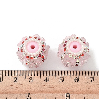 Flower Style Resin Rhinestone Beads CLAY-NH0003-05S-05-1
