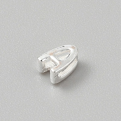 925 Sterling Silver Hollow Initial Beads STER-TAC0010-01S-A-1