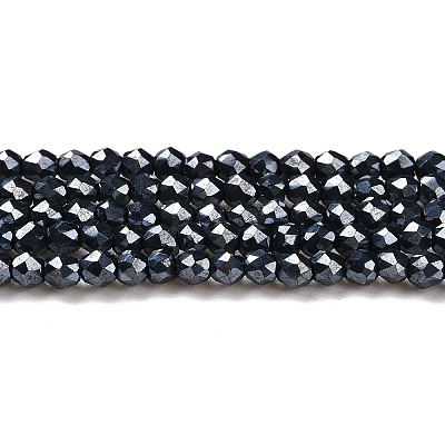 Electroplate Glass Beads Strands GLAA-H021-01A-FP02-1