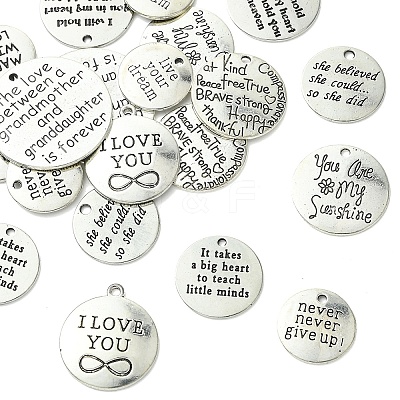 20Pcs 10 Styles Tibetan Style Alloy Pendants TIBEP-YW0002-38-1
