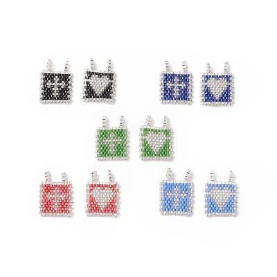 2Pcs 2 Style Handmade Loom Pattern MIYUKI Seed Beads PALLOY-MZ00087-1