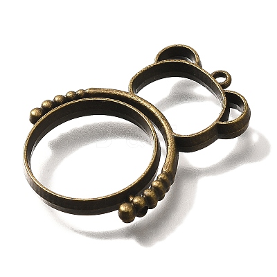 Alloy Open Back Bezel Pendants PALLOY-I223-09AB-1