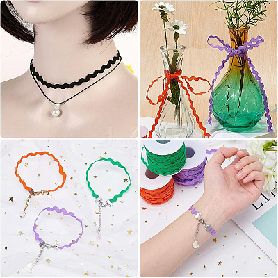 40M Polyester Wavy Fringe Trim Ribbon OCOR-GF0004-39H-1