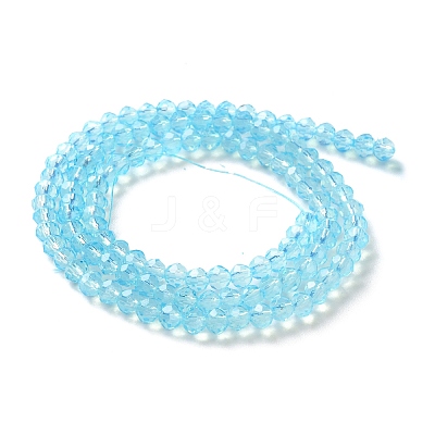 Baking Paint Transparent Glass Beads Strands DGLA-A034-J4MM-D08-1