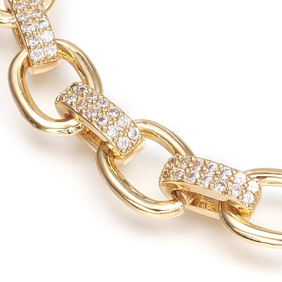 Brass Cable Chains Bracelets BJEW-I286-01G-1