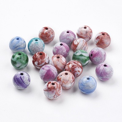 Crackle Acrylic Beads MACR-E025-22-16mm-1