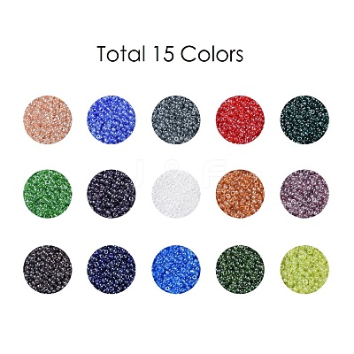 FGB 25000PCS 15 Colors 12/0 Grade A Round Glass Seed Beads SEED-JP0011-02-2mm-1