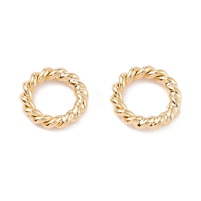 Brass Soldered Closed Jump Rings KK-K253-15A-02G-1