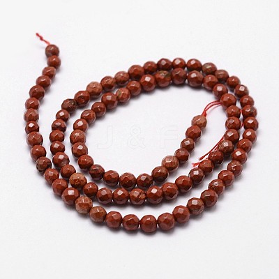 Natural Red Jasper Beads Strands X-G-D840-50-4mm-1