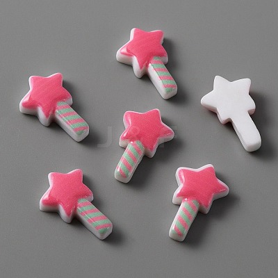 Opaque Resin Cabochons RESI-WH0021-42A-1