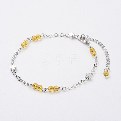Natural Gemstone Anklets AJEW-AN00224-1