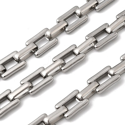304 Stainless Steel Rectangle Link Chains CHS-Z007-09P-1