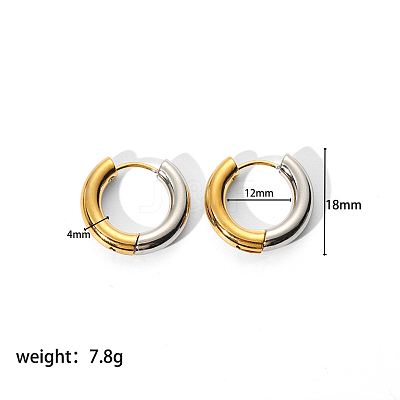 Simple and Elegant 304 Stainless Steel Ring Hoop Earrings for Fashionistas YS1475-5-1