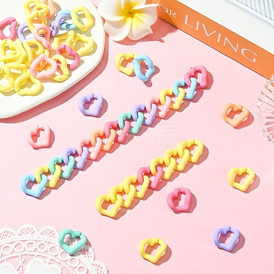 50Pcs Acrylic Linking Rings OACR-YW0003-57-1