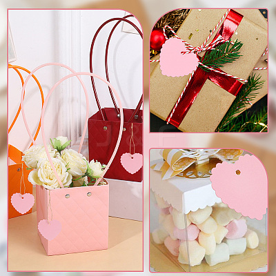 100Pcs Lace Edged Heart Paper Gift Tags CDIS-CP0001-01A-1