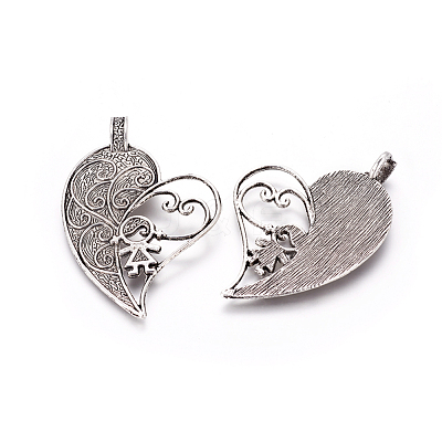 Tibetan Style Alloy Big Pendants X-TIBE-S303-27AS-NR-1