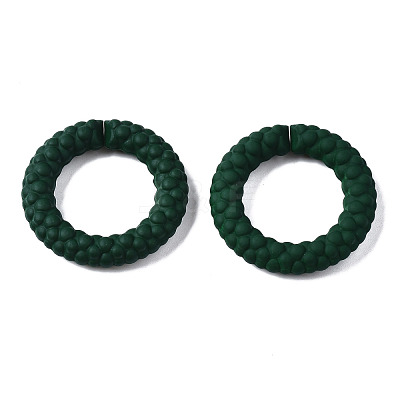 Spray Painted CCB Plastic Linking Rings CCB-Q091-010B-1