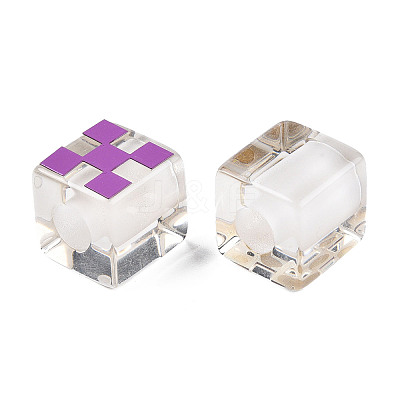 Transparent Resin European Beads RESI-N022-10A-B02-1
