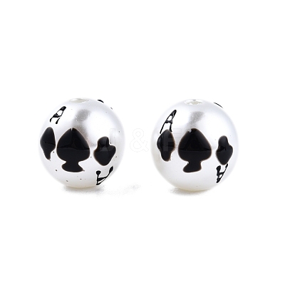 Halloween Opaque ABS Plastic Imitation Pearl Enamel Beads KY-G020-01G-1