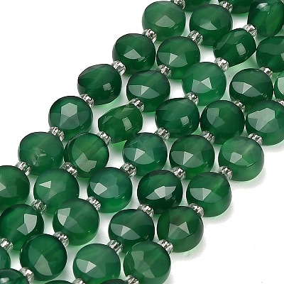 Natural Green Chalcedony Beads Strands GG-NH0004-B01-1