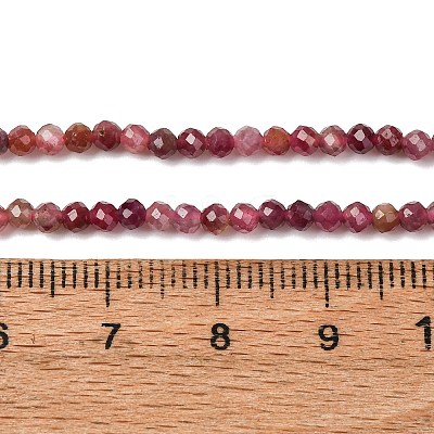 Natural Red Tourmaline Beads Strands X-G-A021-01D-01-1