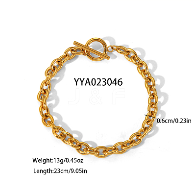 Stainless Steel Cable Chain Anklets for Women KA6375-2-1