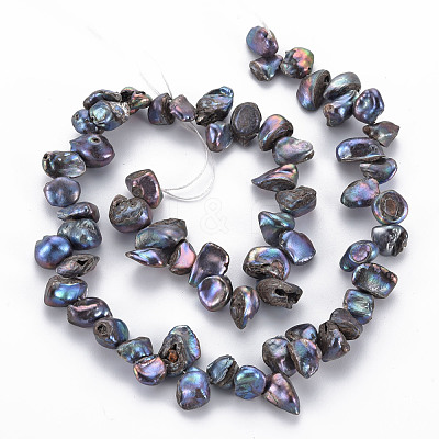 Natural Keshi Pearl Beads Strands PEAR-S021-013B-02-1