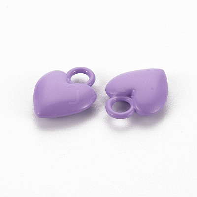 Spray Painted Alloy Charms PALLOY-Q433-032G-RS-1