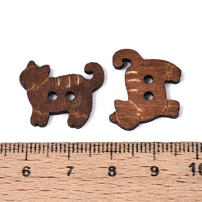 Cat Shape Wood Buttons BUTT-T013-13A-1