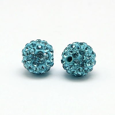 Polymer Clay Rhinestone Beads RB-A053-6mm-03-1