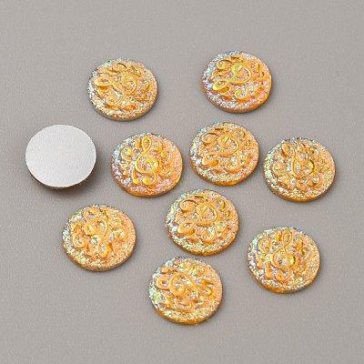 Resin Cabochons CRES-WH0001-49H-1