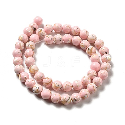 Synthetic Turquoise and Sea Shell Assembled Beads Strands G-D482-01B-06-1