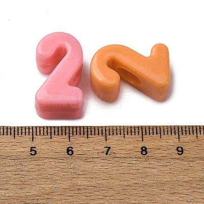 Opaque Acrylic European Beads OACR-S072-04I-1