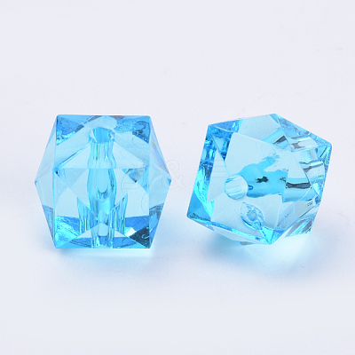 Transparent Acrylic Beads TACR-Q259-10mm-V40-1