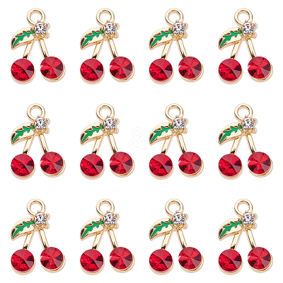 50Pcs Alloy Rhinestone Pendants ENAM-ME0001-24-1