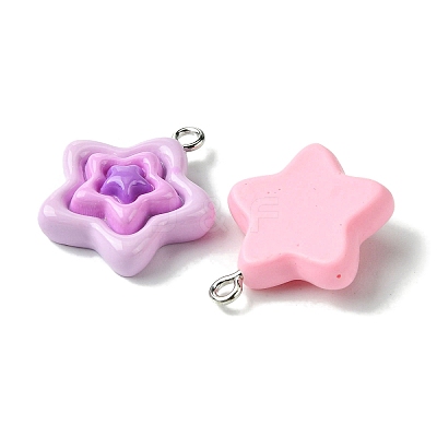 Opaque Resin Pendants RESI-P039-02A-1