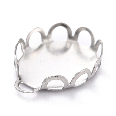 Non-Tarnish 304 Stainless Steel Charms Cabochon Settings STAS-Y001-11P-1