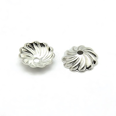 Brass Flower Bead Caps KK-O043-02P-1