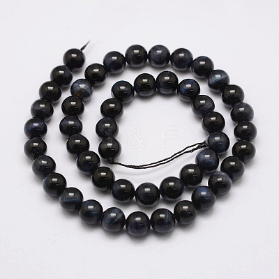 Natural Tiger Eye Bead Strands G-P230-08-A-10mm-1