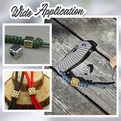 4Pcs 2 Colors Brass European Beads KK-NB0004-18-1