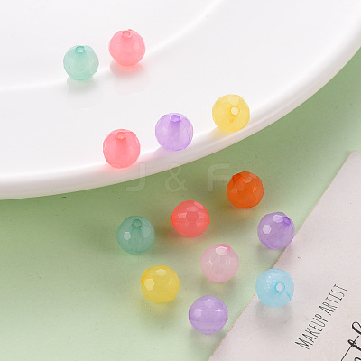 Transparent Acrylic Beads TACR-S154-62E-1