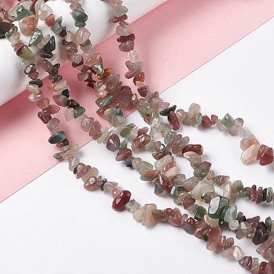 Natural Agate Chip Beads Strands G-G905-04-1