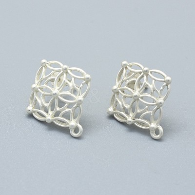 Alloy Stud Earring Findings PALLOY-F255-08MS-1
