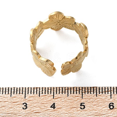 304 Stainless Steel Open Cuff Ring LS-RJEW-C067-23G-1