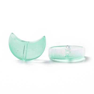 Transparent Spray Painted Glass Beads GLAA-I050-04L-1