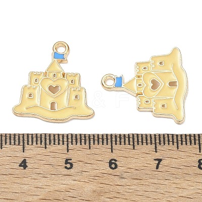 Alloy Enamel Pendants AL-CBAE435-02G-1